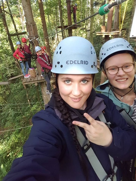 Unterwegs auf den Parcours im SKYPARK